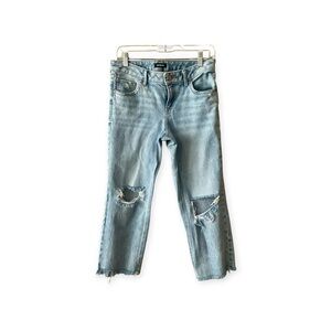 Express Light Blue Cropped Jeans